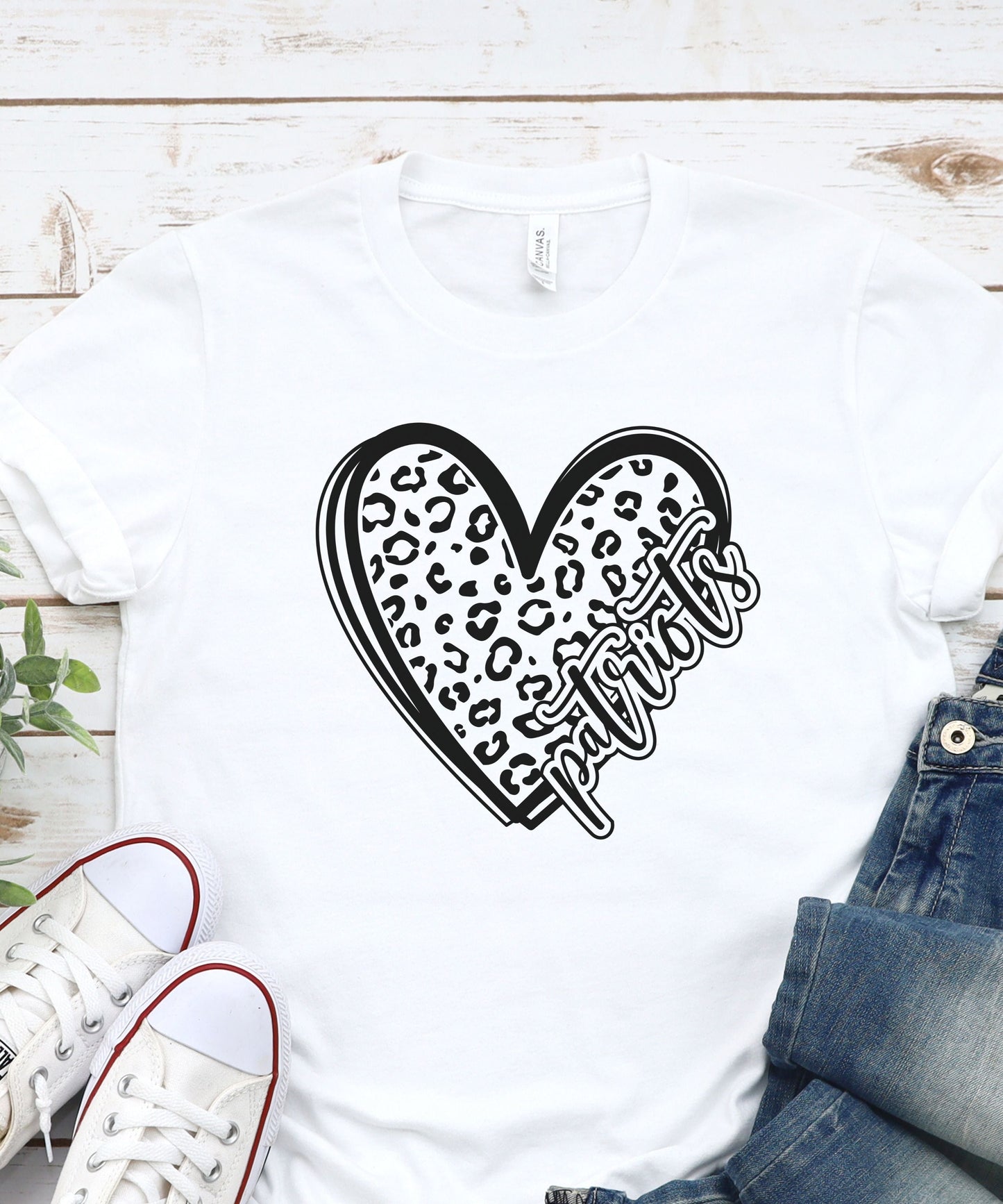 Patriots Leopard Heart TShirt/Tank