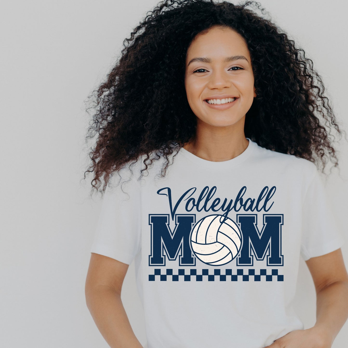 Volleyball Mom Checkered