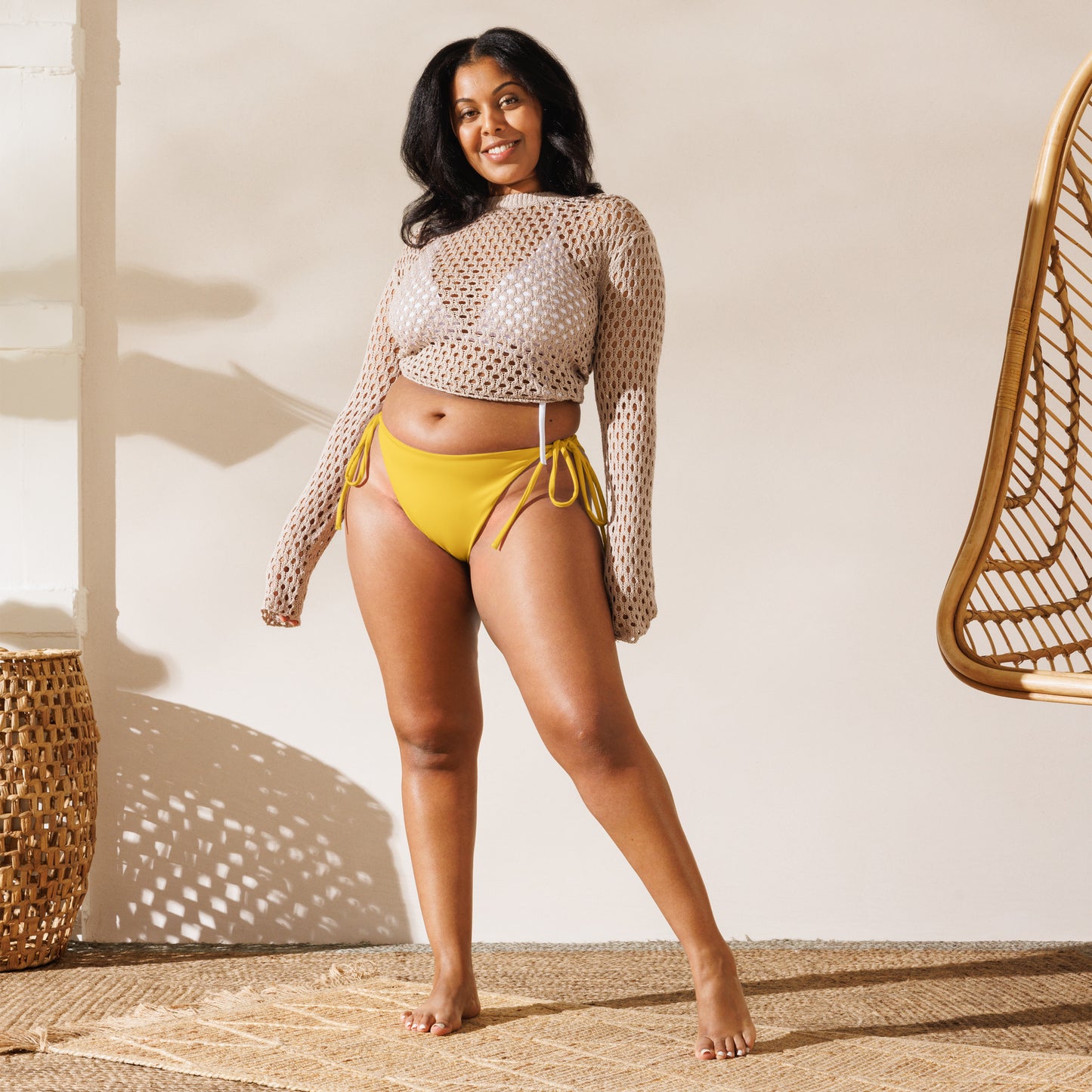 Ladies Yellow String Bikini Bottom