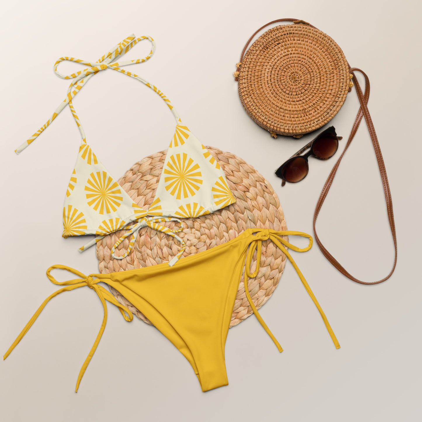 Ladies Yellow Sunshine Bikini Set