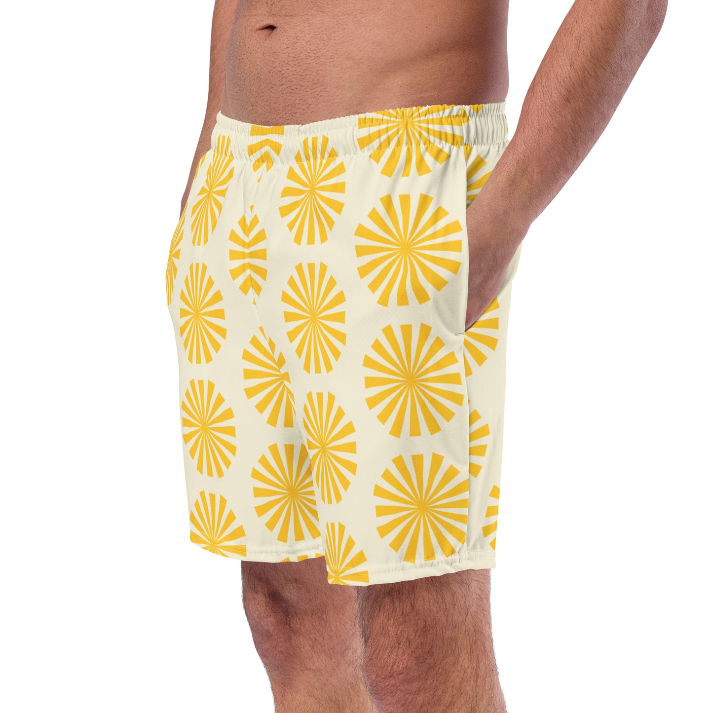 Mens Yellow Sunshine Swim Trunks