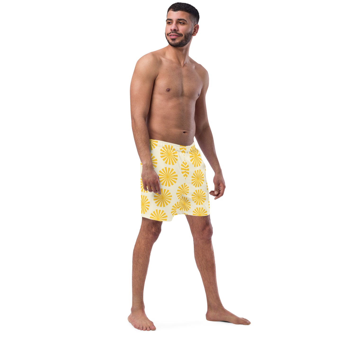 Mens Yellow Sunshine Swim Trunks