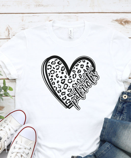 Patriots Leopard Heart TShirt/Tank